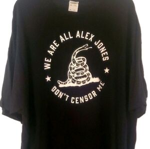 We Are All Alex Jones Don't Censor Me T-Shirt 3XL Infowars - Ltd. Ed. - NOS -OOP